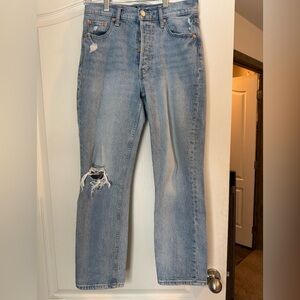 GAP High Rise Cheeky Straight Jeans - Light Blue